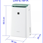 Máy lọc không khí kết hợp hút ẩm Sharp DW-E16FA-W