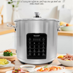 Nồi đa năng Sharp KN-MC90V-ST (Kèm 3 Phụ kiện Nồi Sứ, Khay Hấp Inox, Giá đỡ Inox)  - NGỪNG KINH DOANH