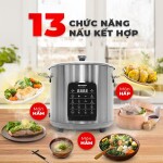 Nồi đa năng Sharp KN-MC90V-ST (Kèm 3 Phụ kiện Nồi Sứ, Khay Hấp Inox, Giá đỡ Inox)  - NGỪNG KINH DOANH