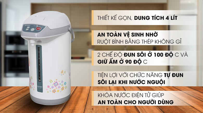 Product Bình thủy điện Sharp KP-Y40PV-CU 4 lít