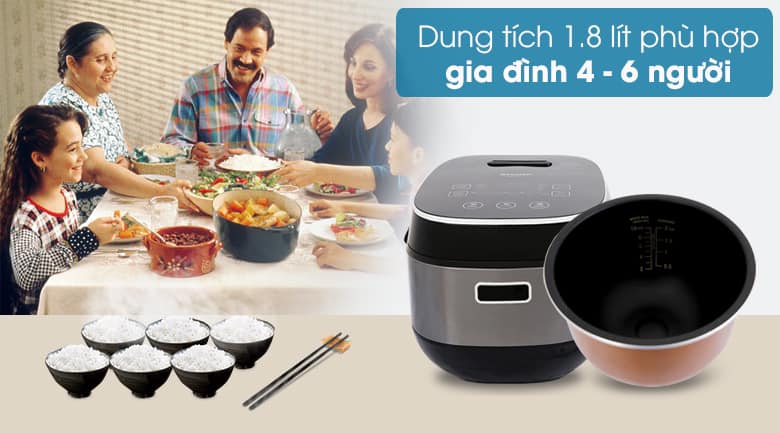 Product Nồi cơm cao tần Sharp 1.8 lít KS-IH191V-BK